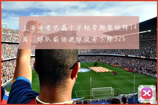 上海海港武磊十字韧带撕裂缺阵14周，球队前场进球效率下降32%